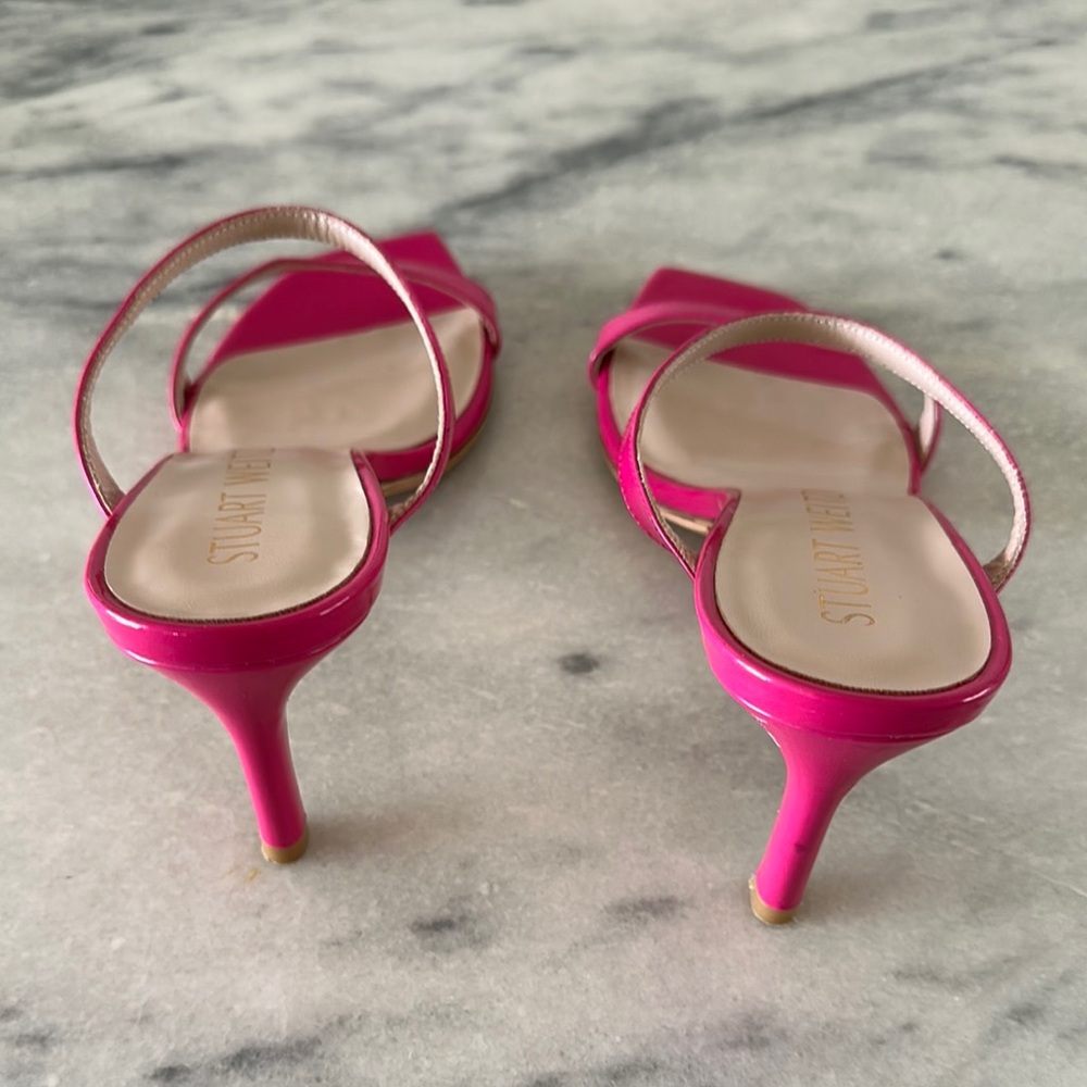 Stuart Weitzman Aleena 75 Patent Hot Pink Size 6 - Picture 14 of 16